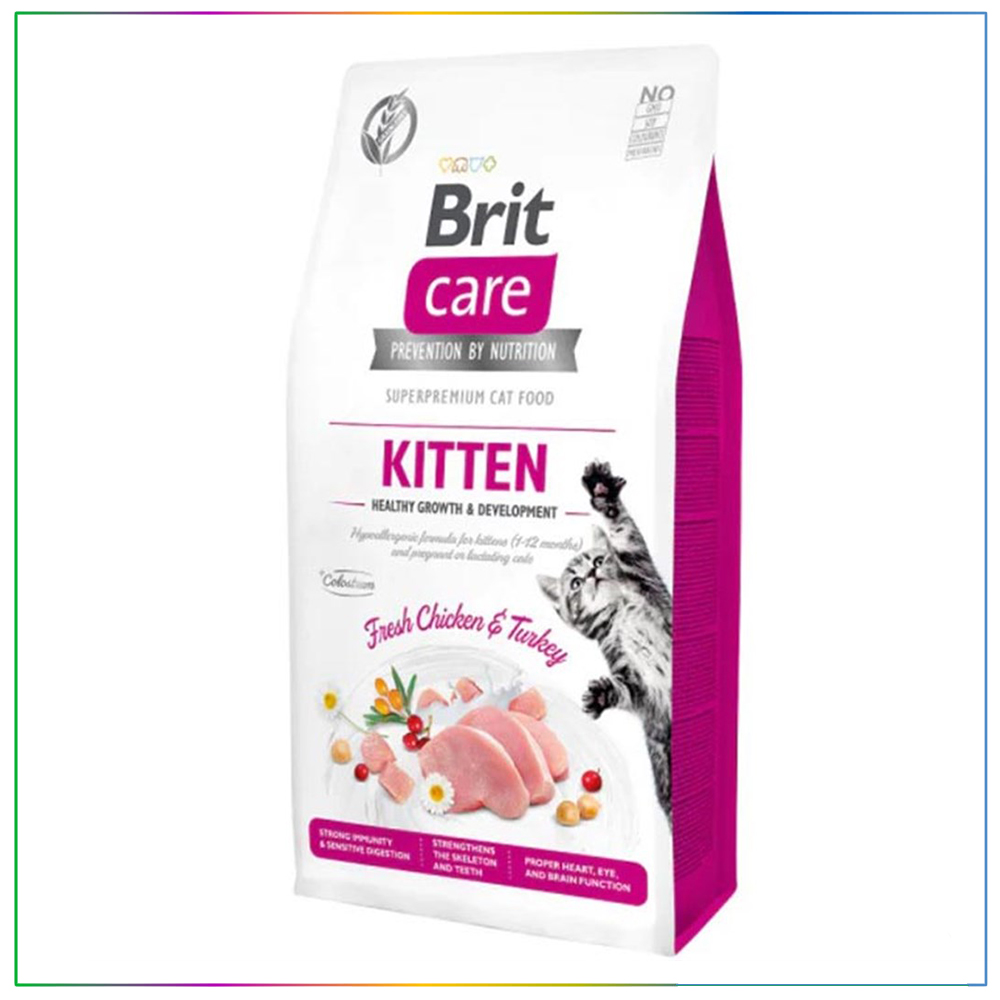 Brit Care Kitten Healthy Growth Tahılsız Tavuklu &amp; Hindili Yavru Kedi