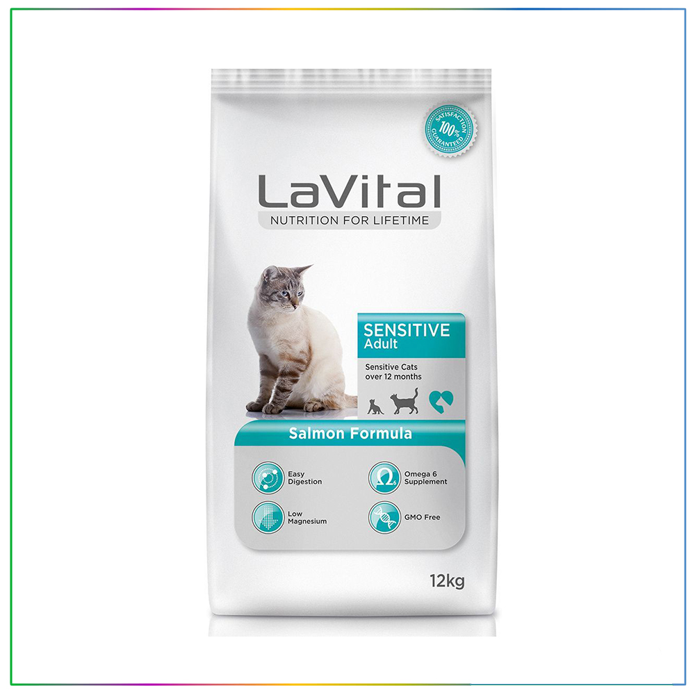 LaVital Cat Adult Sensitive Somon Balıklı Yetişkin Kedi Maması 12 Kg
